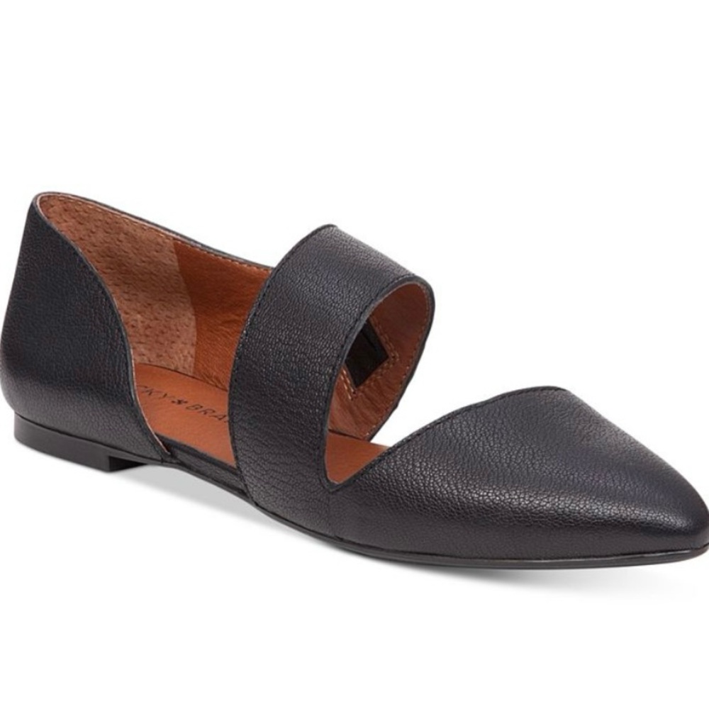 Lucky Brand Madysonn Black Leather Flats